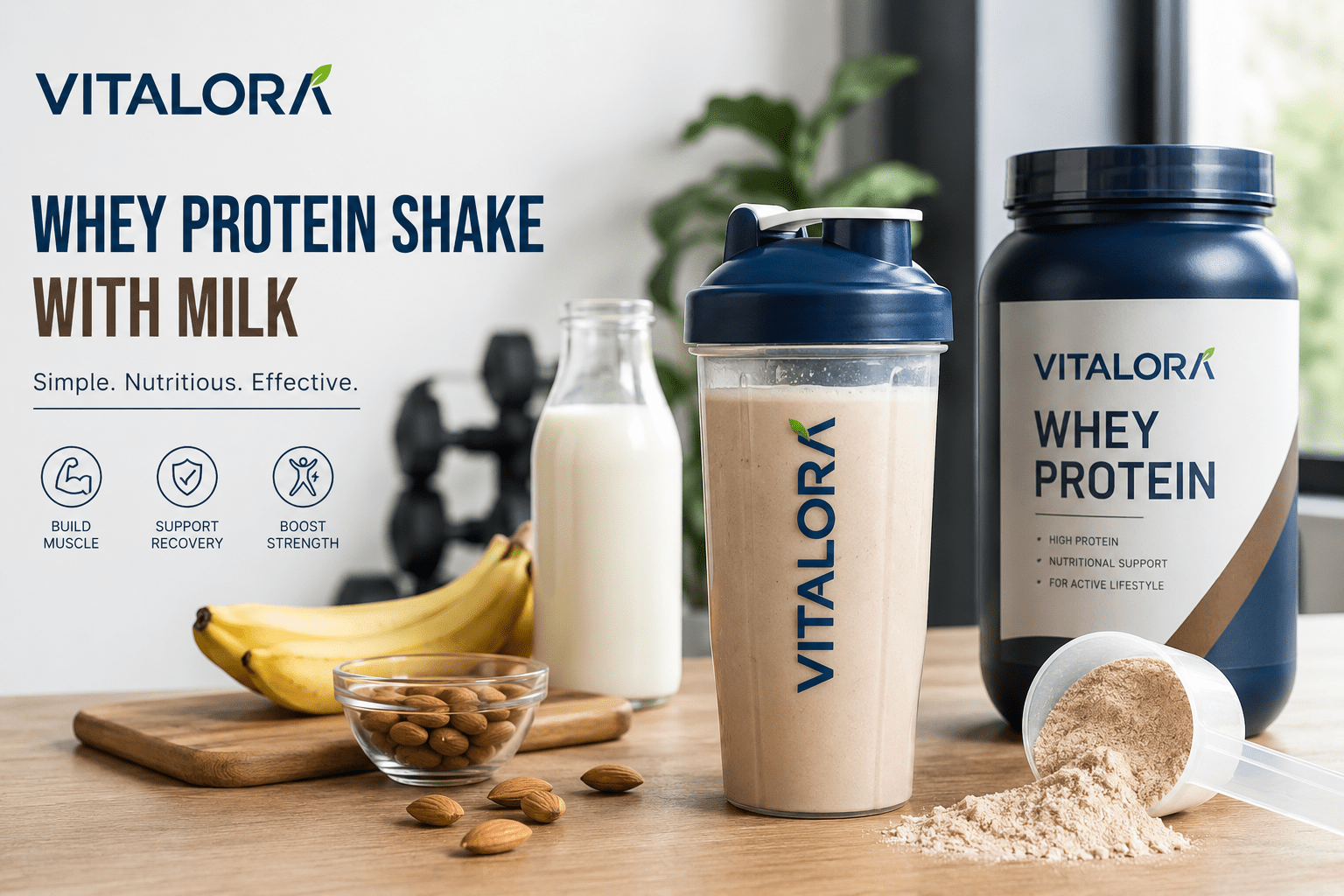 Whey Protein Shake With Milk