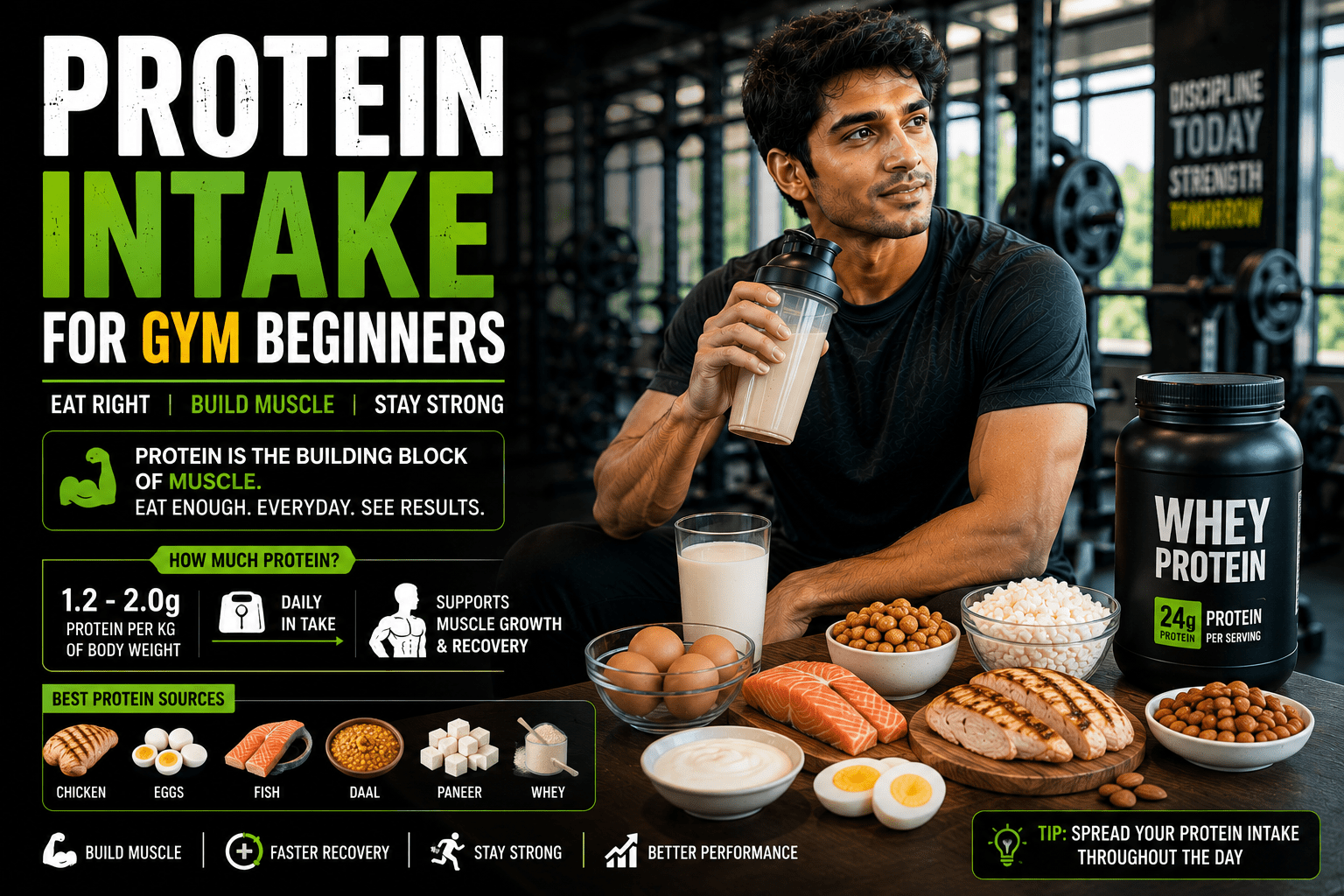 Protein Intake for Gym Beginners